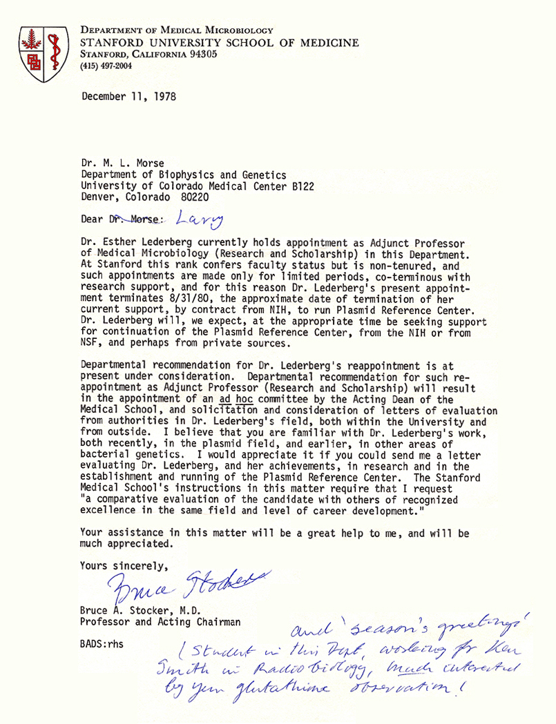 Morse Stocker Recommendation Dec 11, 1978